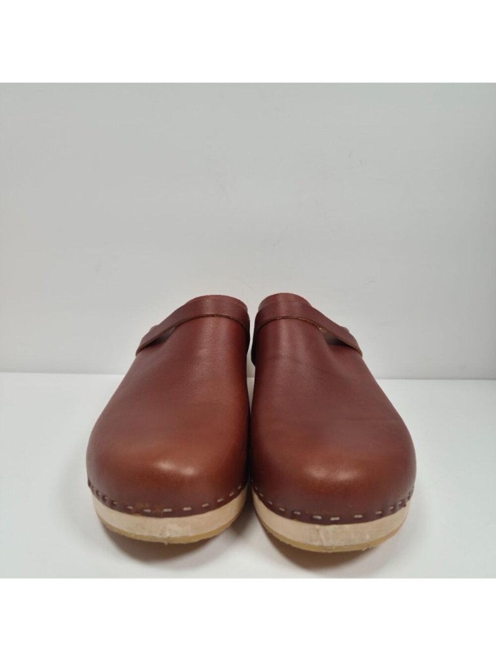 Bryr Handmade Women's Crafted in San Francisco Brown Leather Clogs US Size 11 - Picture 3 of 9